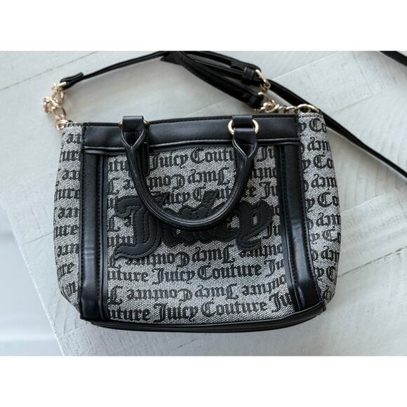Juicy Couture Black & Grey Mini Tote Bag - Picture 6 of 9